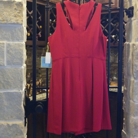 🆕 CeCe Sleeveless Invert Pleat Shoulder Cutout ❤️ - Picture 6 of 8